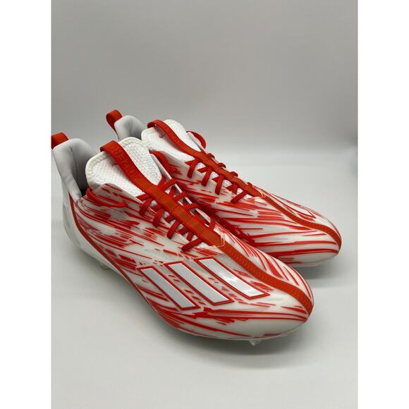 Adidas Adizero Football Cleats Orange White HP8748 Men\'s Size 12.5 NEW main image 8